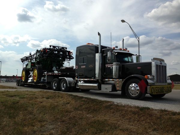 My Peterbilt 379 Long Hood I drove at TMC pulling out of the John Deere Plant in Ankeny, IA.