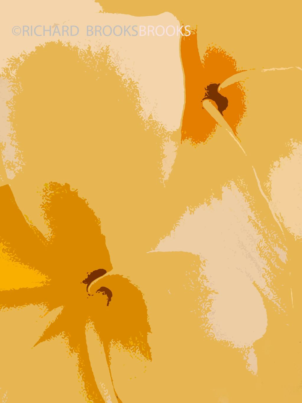ABSTRACT YELLOW LILLY