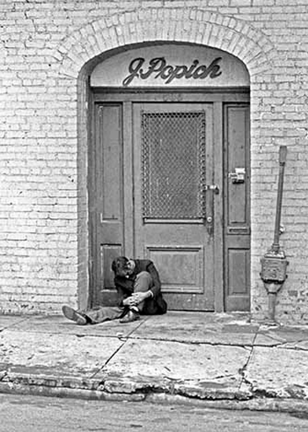 J.POPICH. NEW ORLEANS CONVENTIONEER TO DRUNK TO MAKE IT BACK TO HIS HOTEL ROOM. CAPTURED IN 1965 IN 