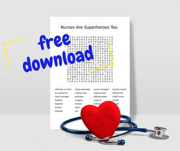 Download a fun word search all about nurses and what they do. 