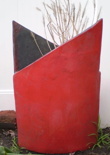 "Large Red Vase" 2016- Ceramics 24"X6"