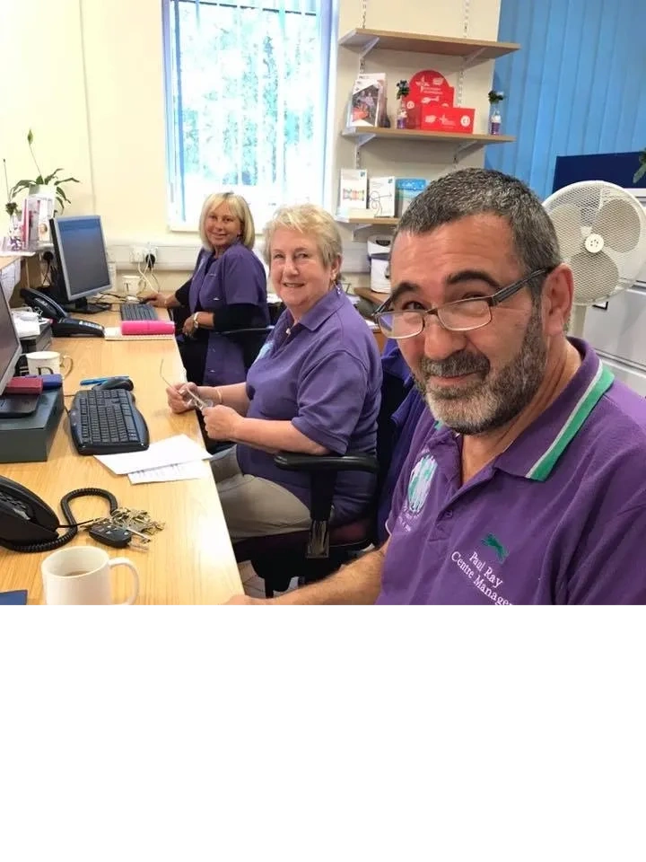 This is the Centre Manager and volunteers of MS Therapy Centre Norfolk