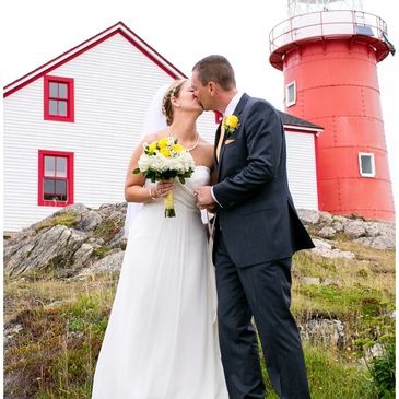 Wedding Couple First Kiss
