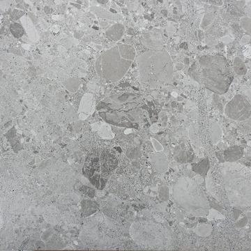 Terrazzo grey porcelain tile with matte look