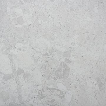 Terrazzo white porcelain tile with matte finish