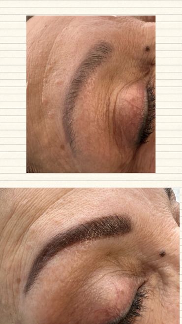 Brow Lamination and Tint. These brows have been microbladed 2 years ago. 