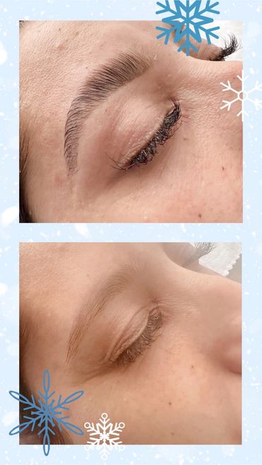 Brow lamination and clean up