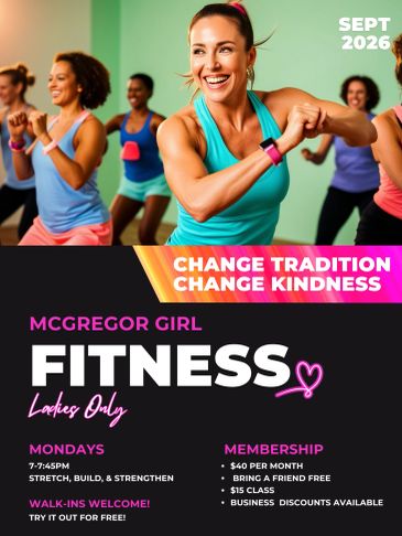 Energetic women doing a fitness class, promoting kindness and tradition change.