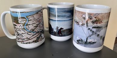 Coffee Mugs are $30 each for any painting