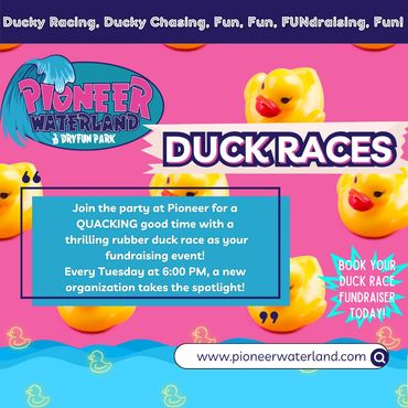Fundraising with Duck Races every Tuesday at 6pm. Book your Duck Race Fundraiser Today. 