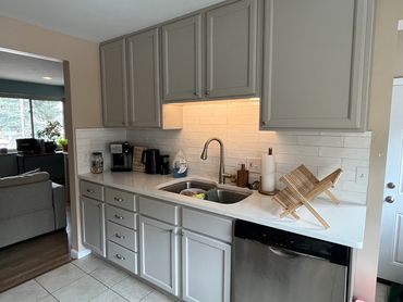 After photo of an organized kitchen.