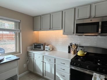 After photo of an organized kitchen.