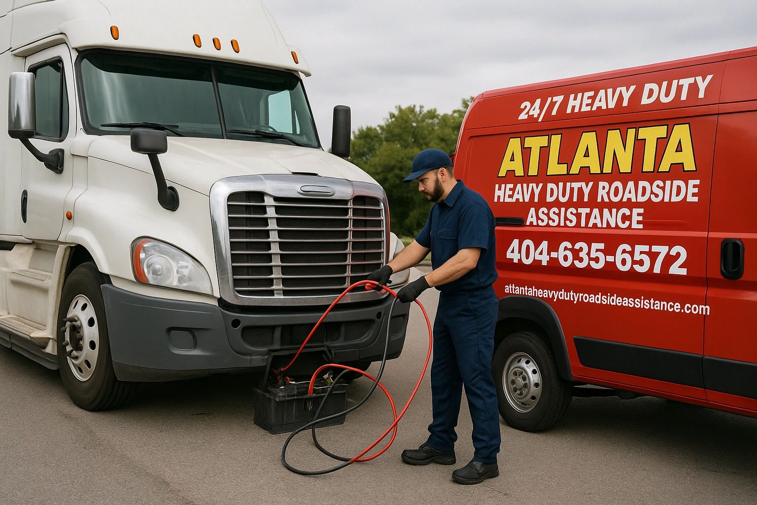 Heavy Duty Jumpstarts in Atlanta – 24/7 Roadside Service