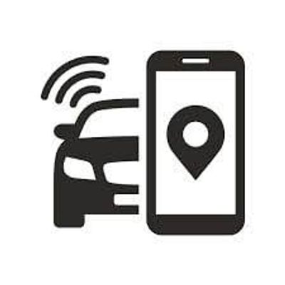 Vehicle and smartphone location tracking icon