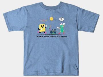 Pen Meets Paper Kids T-Shirt