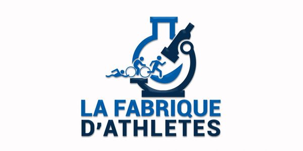 Logo of La Fabrique d'Athletes combining sports and science.