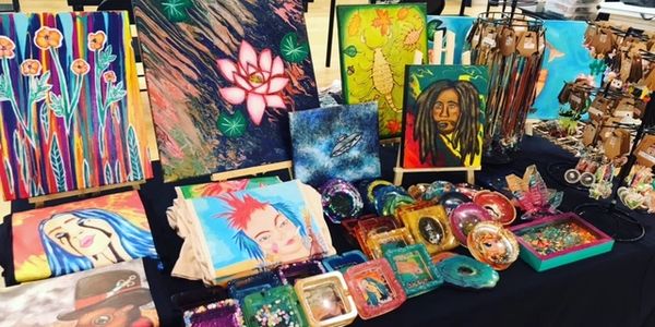 A Craft Store setup in Artist Alley of Oceanside, California.