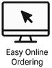 Easy online ordering icon for custom hoodies, clothing, and merchandise