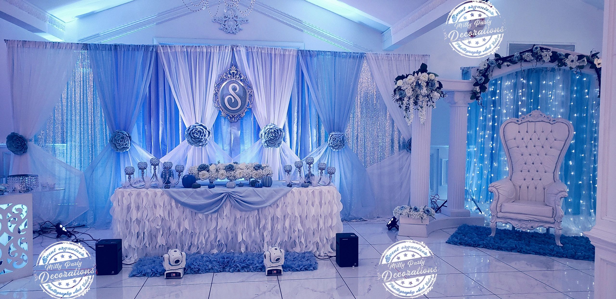 Sweet 16 - Decorations (Baby Blue)(White)(Silver)
