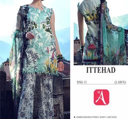 Amazing Lawn collection by ITTEHAD new variety available book your order now.