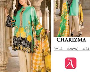 Amazing Lawn collection by CHARIZMA new variety available book your order now.