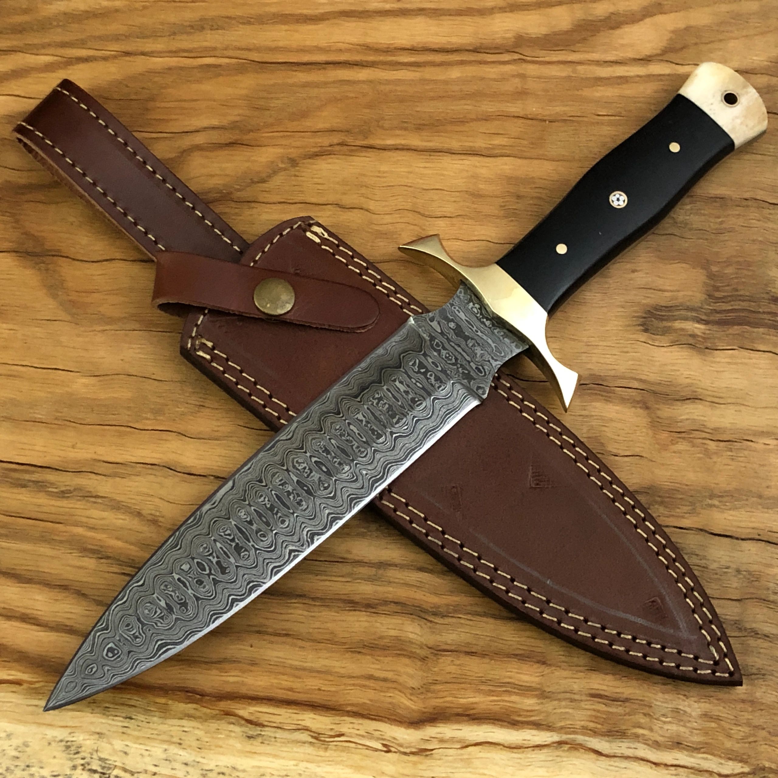 Ash Gears Damascus Knives - The Tanto Knives