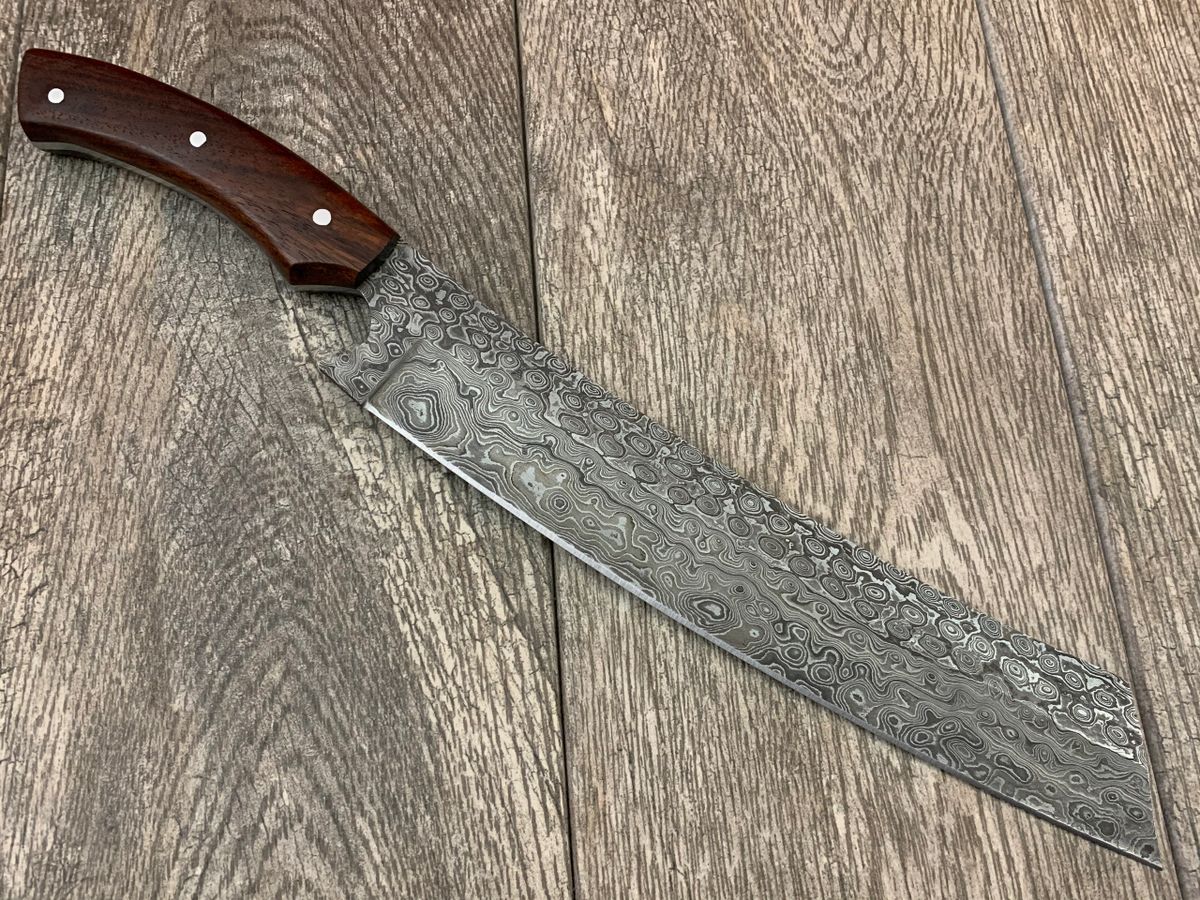 ASH AD805 Damascus Steel Custom Handmade Hunting Machete knife 15 Inches