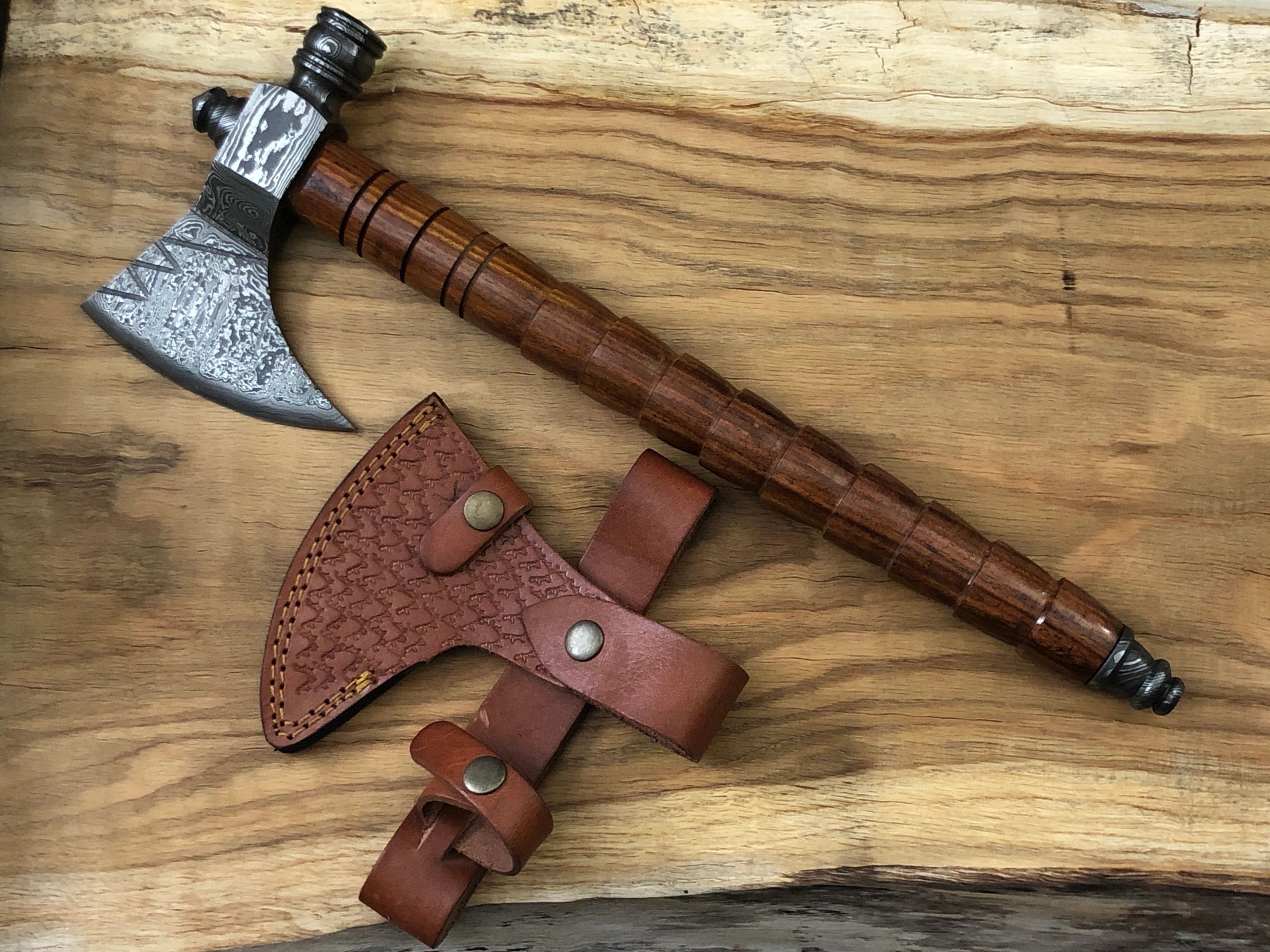 Damascus Steel Tomahawk Axe
