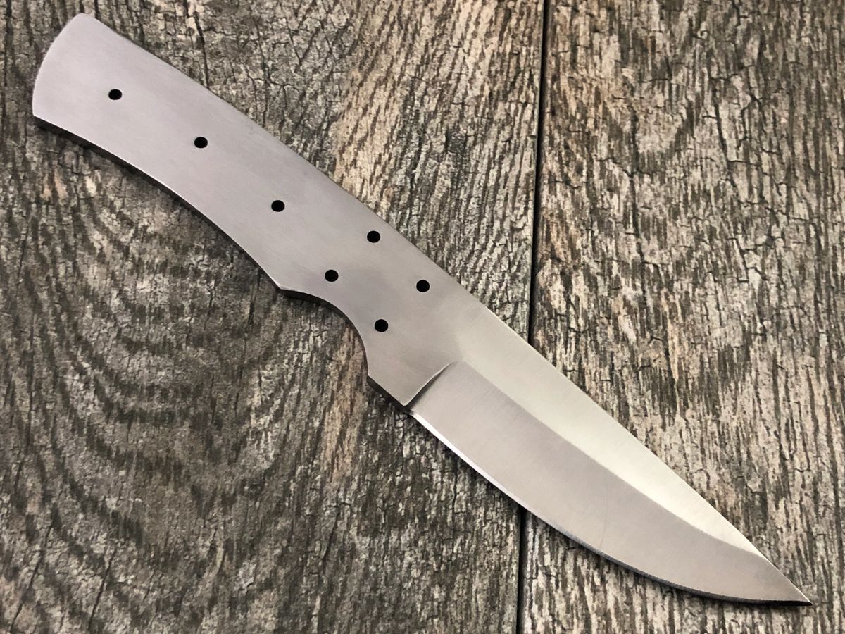 Ash B-722S Handmade Hunting Skinner Bushcraft Knife Blanks 440c Steel 8  inches