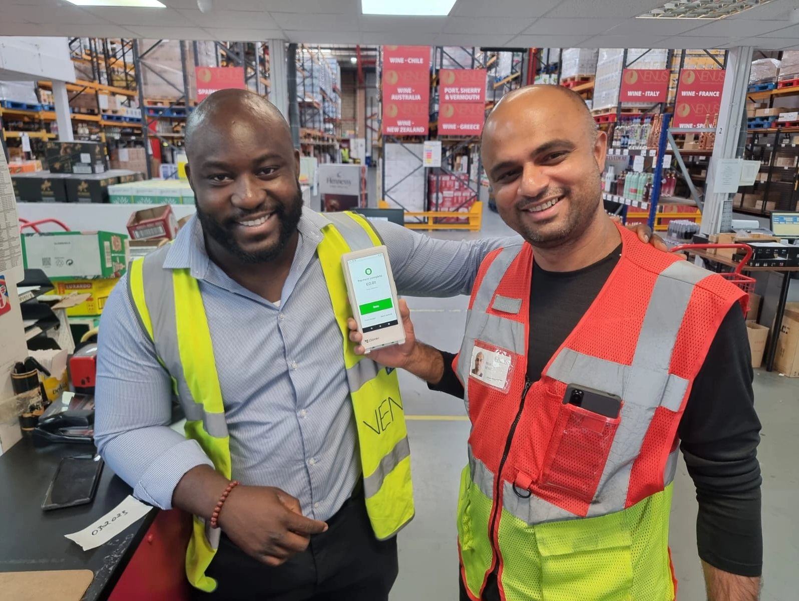 Two consumers using EchoPay to successfully make a payment.