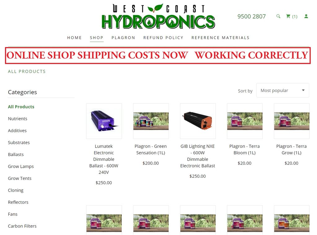West Coast Hydroponics Hydro Shop Home