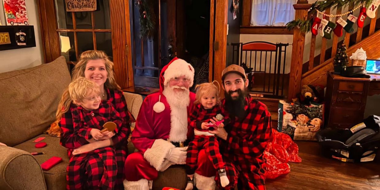 Santa family home party