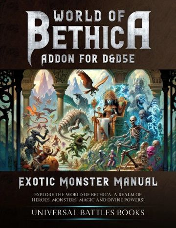 Cover of World of Bethica: Exotic Monster Manual for D&amp;D 5E addon.
