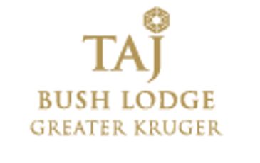 Logo of Taj Bush Lodge Greater Kruger in gold.