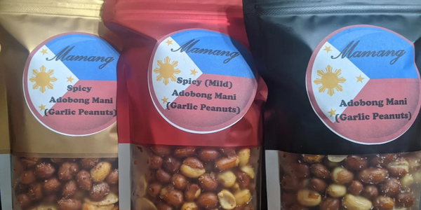 Adobong Mani Garlic Peanuts - Mamang's three flavors.