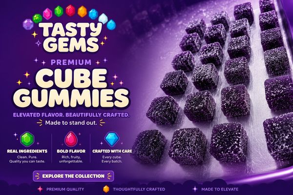 Grape Amethyst Cannabis Cube Gummies