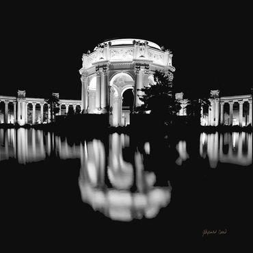 Black and White of the Palace of Fine Art