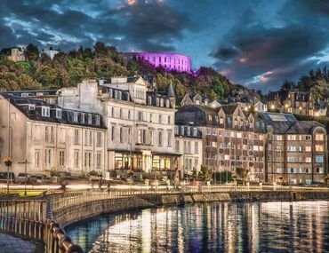 City Skyline of Oban, Scotland