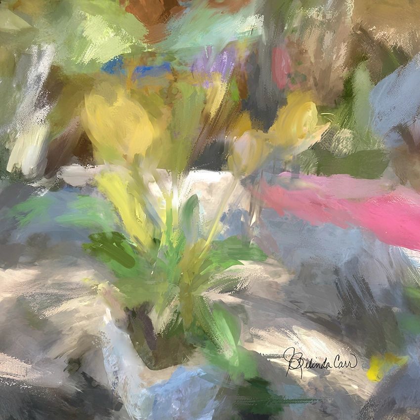 Abstract of yellow tulips