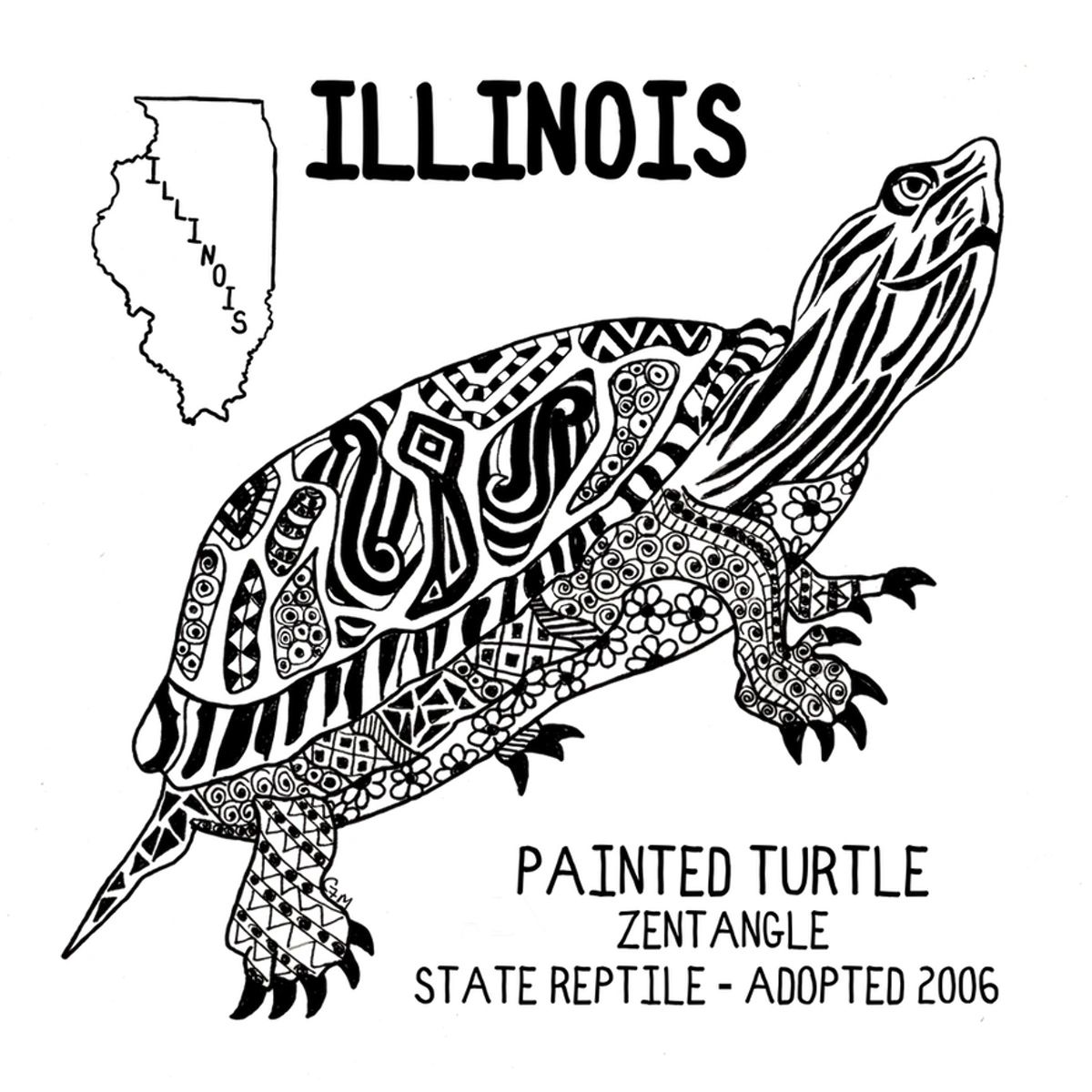 Illinois State Symbols Coloring Pages
