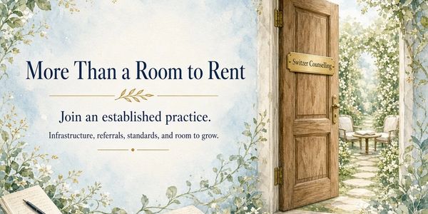 Inviting open door for counseling practice.