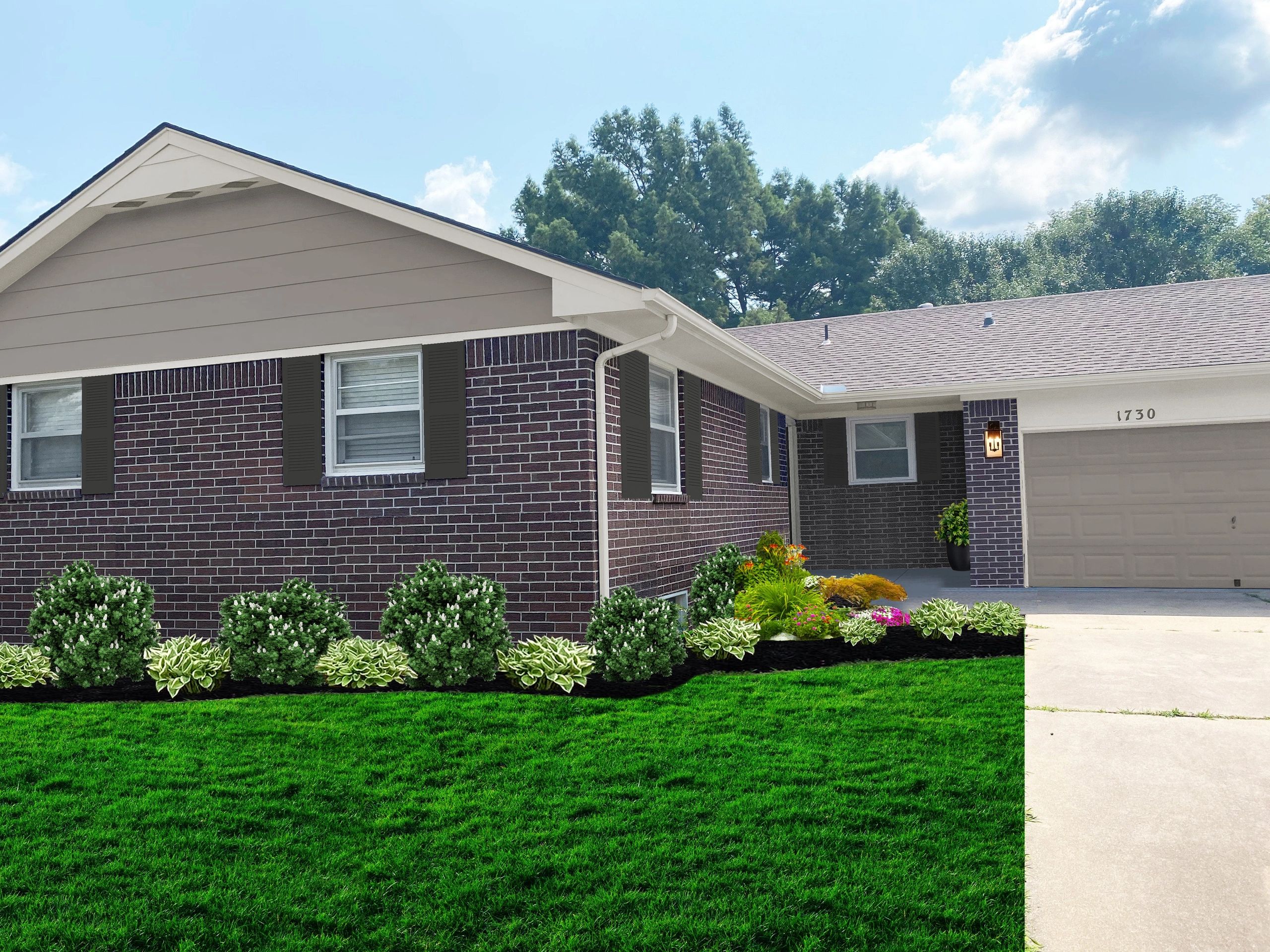 Colorized rendering of the Fern’s Place Home Plus home in Wichita