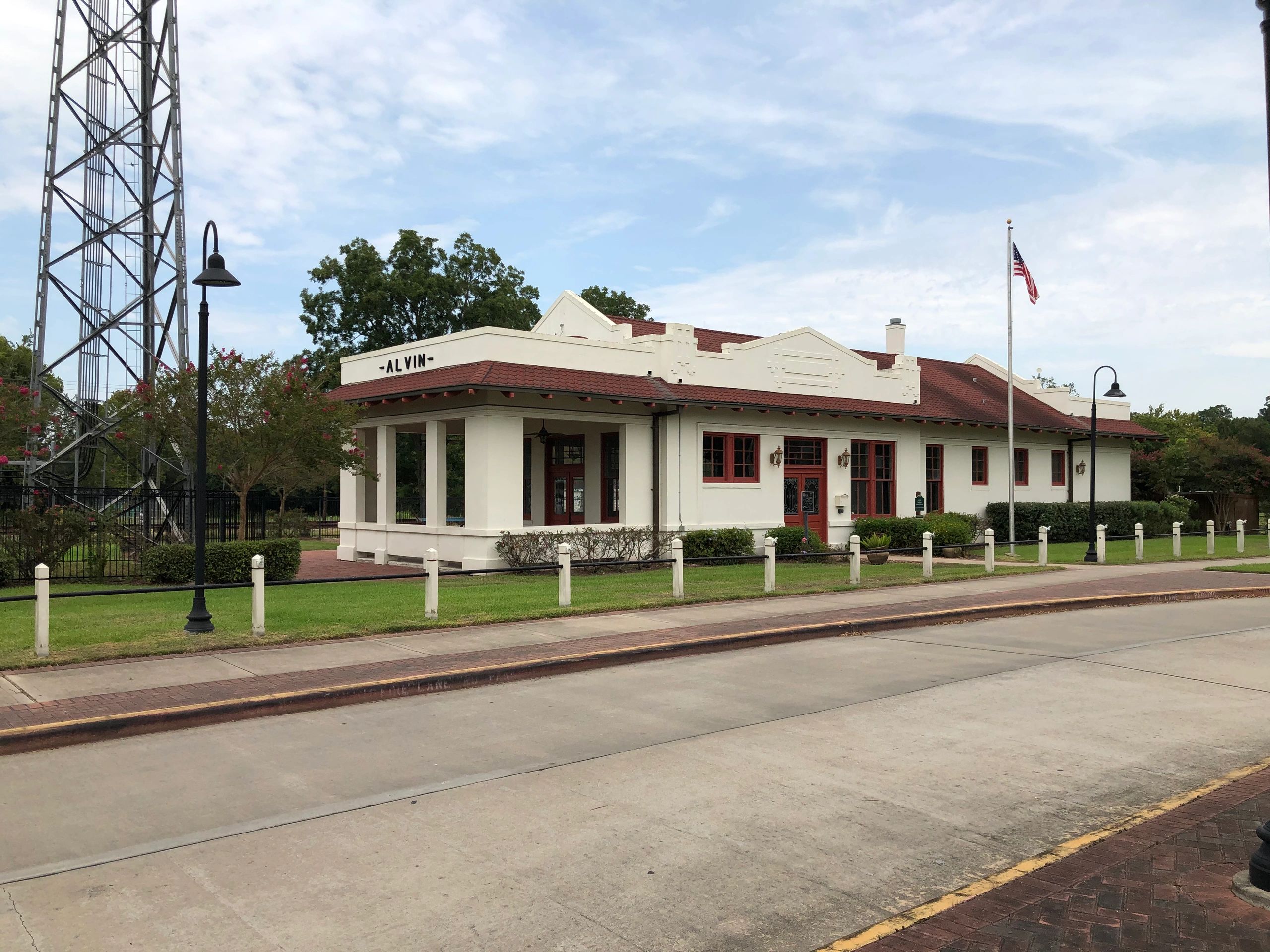 Alvin Train Depot in Alvin, Texas.