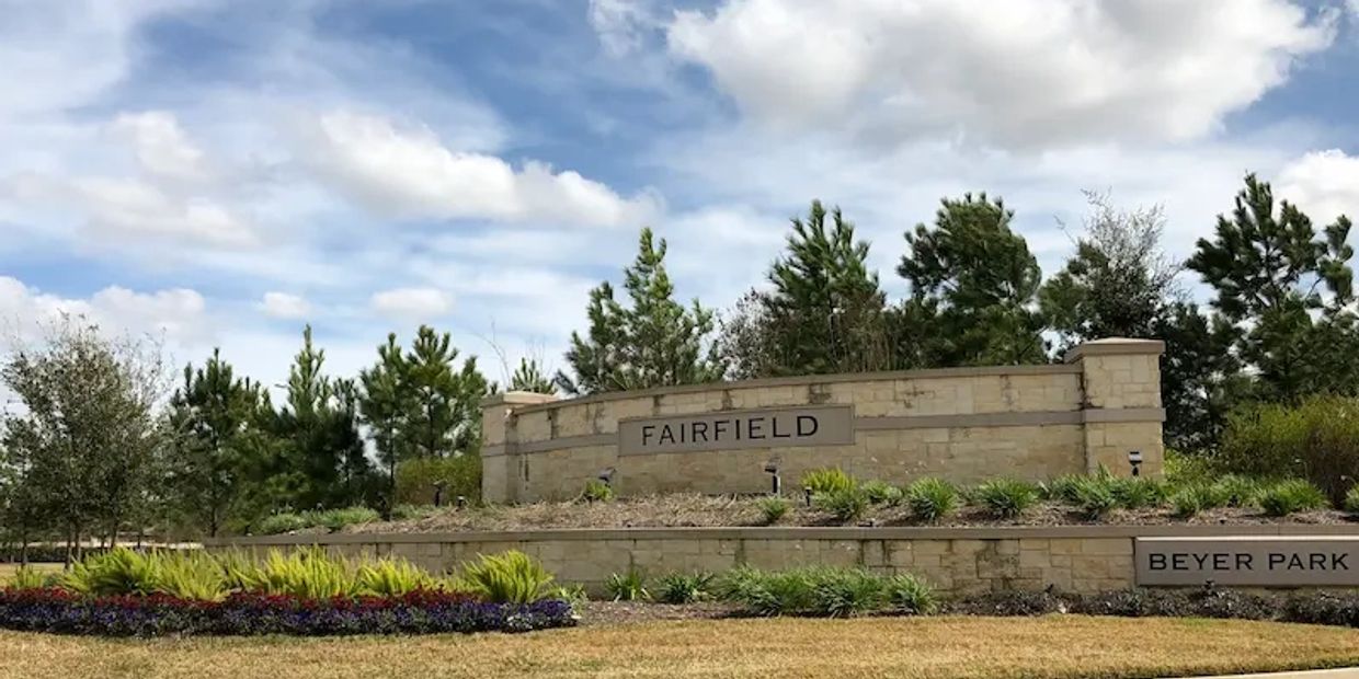 Fairfield subdivision entrance in Cypress, Texas. 