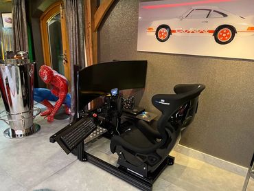 Luxury driving simulator for limited space. 