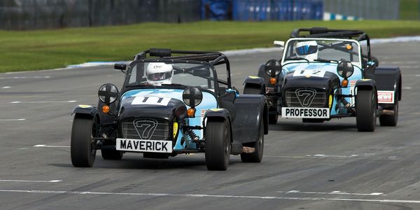 Gary and Chris on their way to yet another Caterham race one two after coaching from Simon Mason. 
