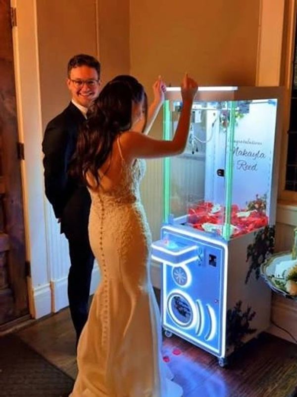 Add a mini claw machine! Your guests will
Love a free to use claw machine with custom prizes 