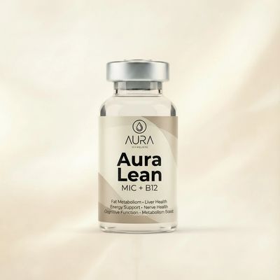Aura Lean MIC and B12 IM Shot vial with methionine inositol choline and B12 for fat metabolism weigh