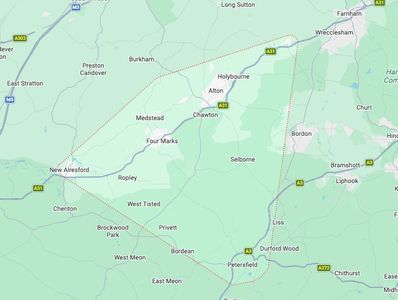 Areas:Ropley, Four Marks,Alton,Bentley, Farringdon,Chawton,Meon Valley,Bordon,Alresford,Bishop Sutto