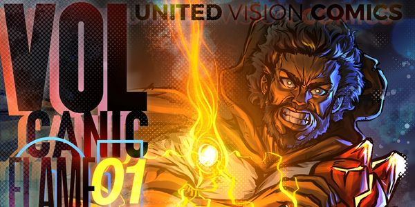 Comic cover featuring a fierce character with fiery powers.
